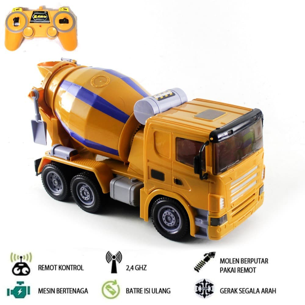 Mainan Mobil Remot Kontrol Truk Semen Molen Premium (Ukuran Besar)