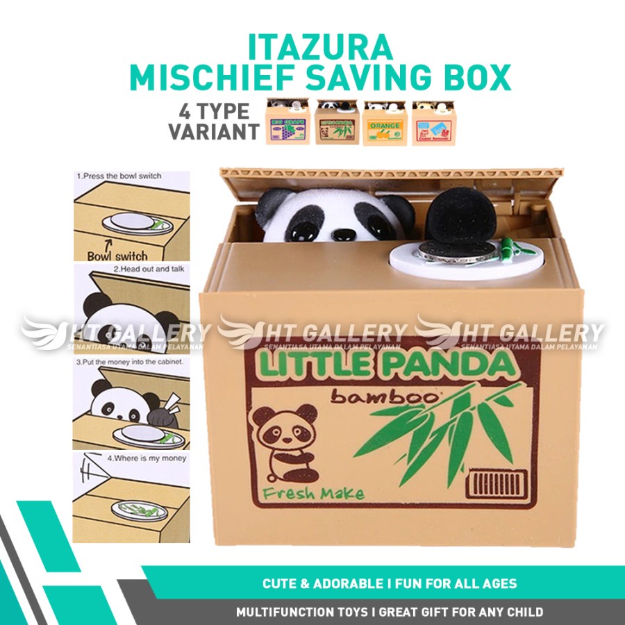 ITAZURA Celengan Kuning Pemakan Koin Mainan Anak Anak Coin Bank Toys - LITTLE PANDA