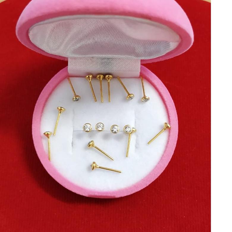 ➱ GIWANG MATA BURUNG KECIL PERAK ASLI LAPIS EMAS 24K S925 CC248 ❉