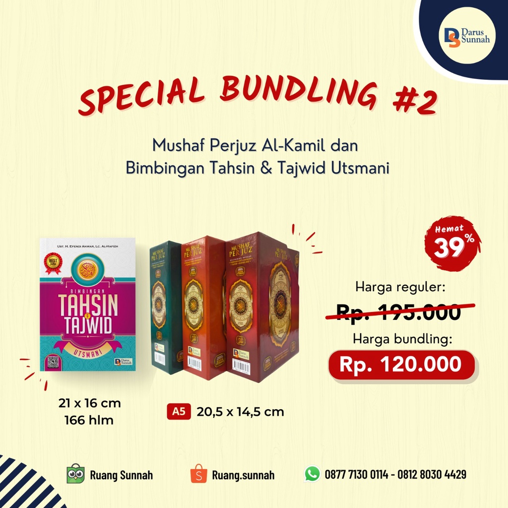 Jual Paket Bundling Mushaf Perjuz Dan Bimbingan Tahsin Tajwid Utsmani Shopee Indonesia