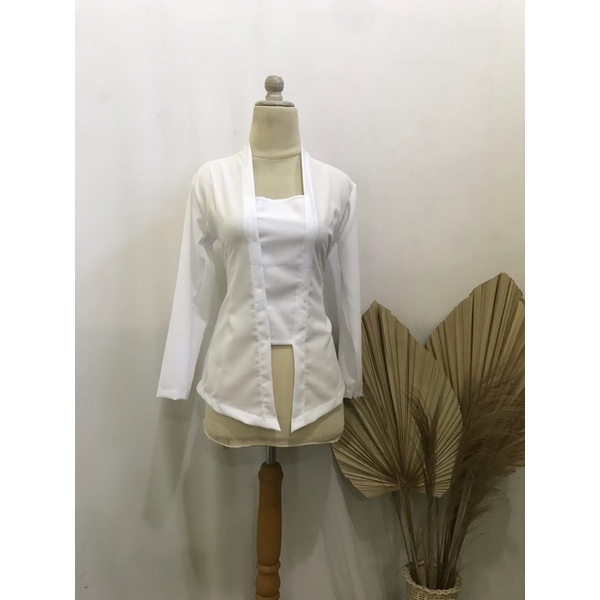 Kebaya bali mostcref bed lengan panjang-Putih