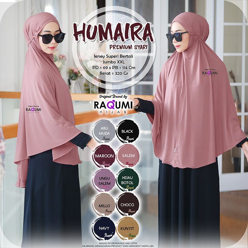 HUMAIRA PREMIUM SYARI RAQUMI HIJAB ORIGINAL SOLO