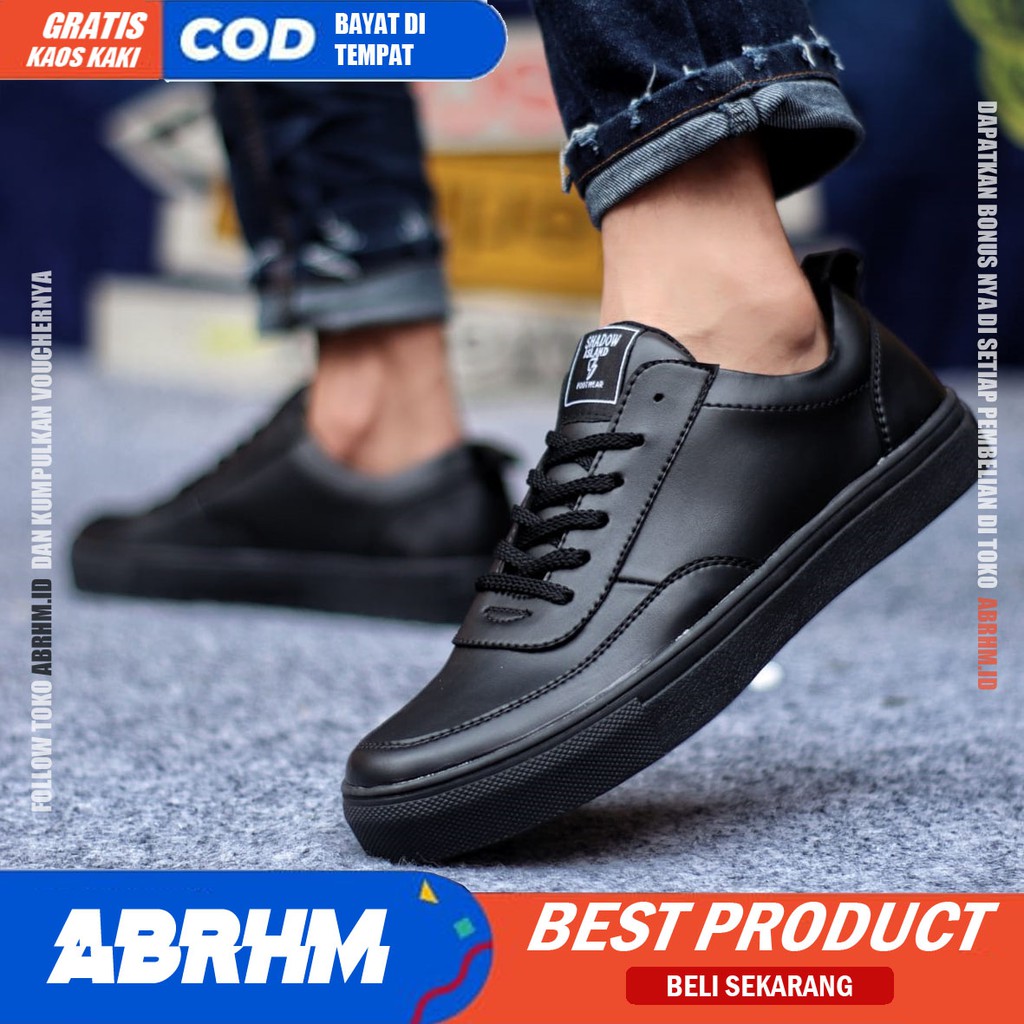 ABRHM x WRG -Sepatu Casual Kasual Sneakers Pria Kulit Pu/Cowok/Men Lokal Ori Original Footwear Sepatu Kasual Kerja kuliah Kondangan Gaya Santai Keren Kekinian