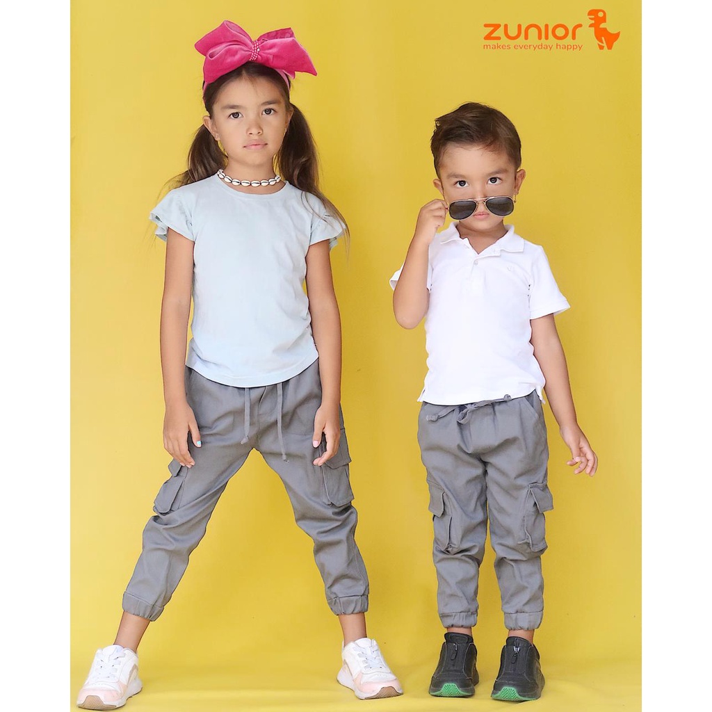 JOGGER CARGO celana anak laki laki dan perempuan by zunior | DUO KRUCILS