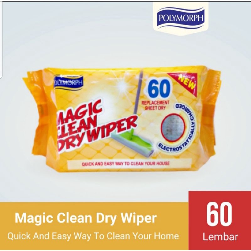 POLYMORPH SWEEPER /SAPU KERING /TONGKAT PEL FREE 10lbr TiSU KERING PEMBERSIH LANTAI /MAGIC CLEAN DRY