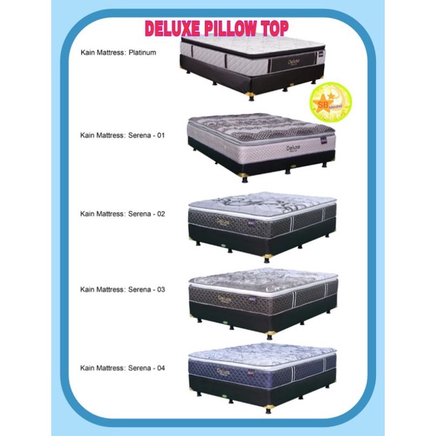 CENTRAL KASUR MATRAS SPRINGBED DELUXE SINGLE PILLOW TOP/ DELUXE POCKET SIZE 90-200 (GARANSI 10 THN)