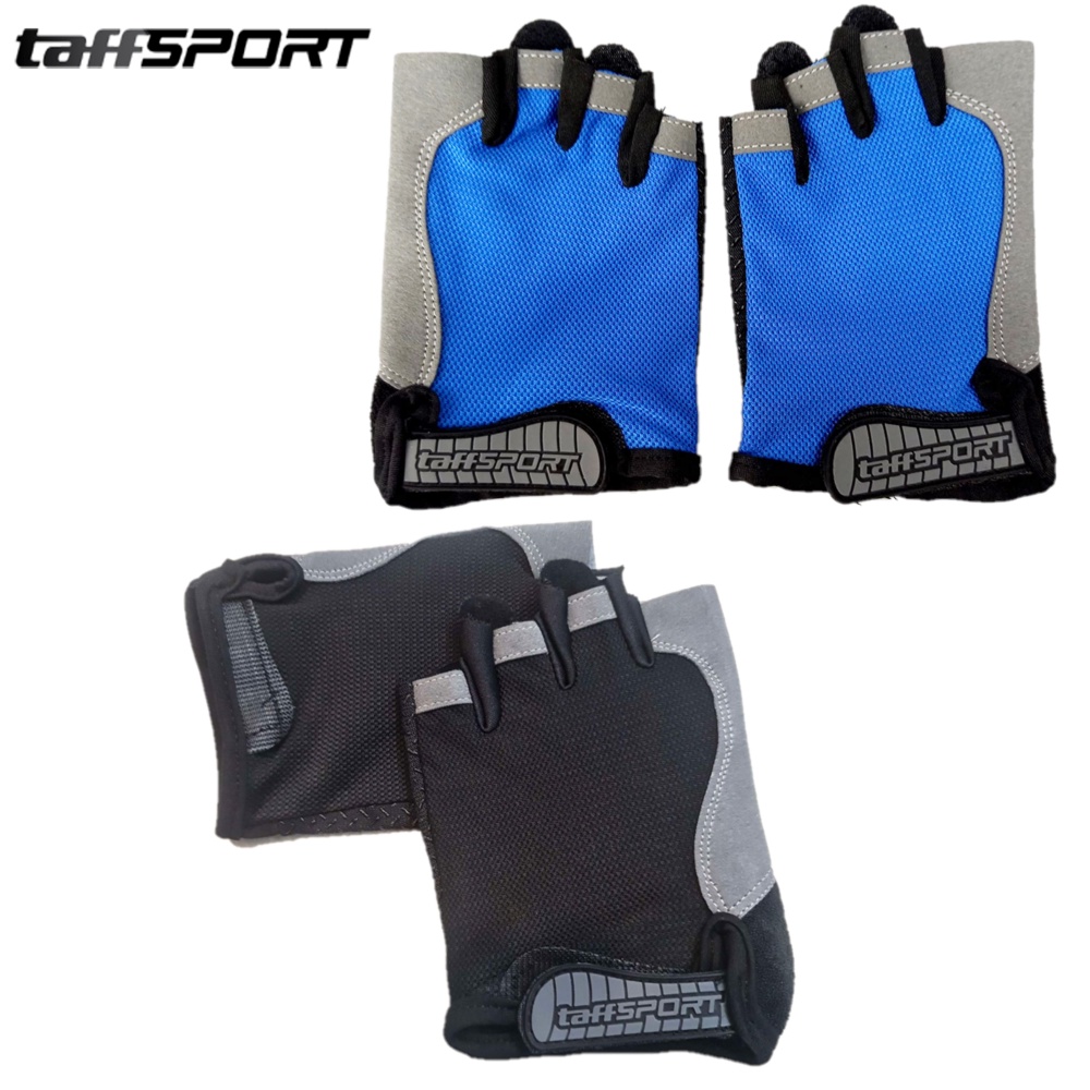 TaffSPORT Sarung Tangan Half Finger Sepeda Gym Size M