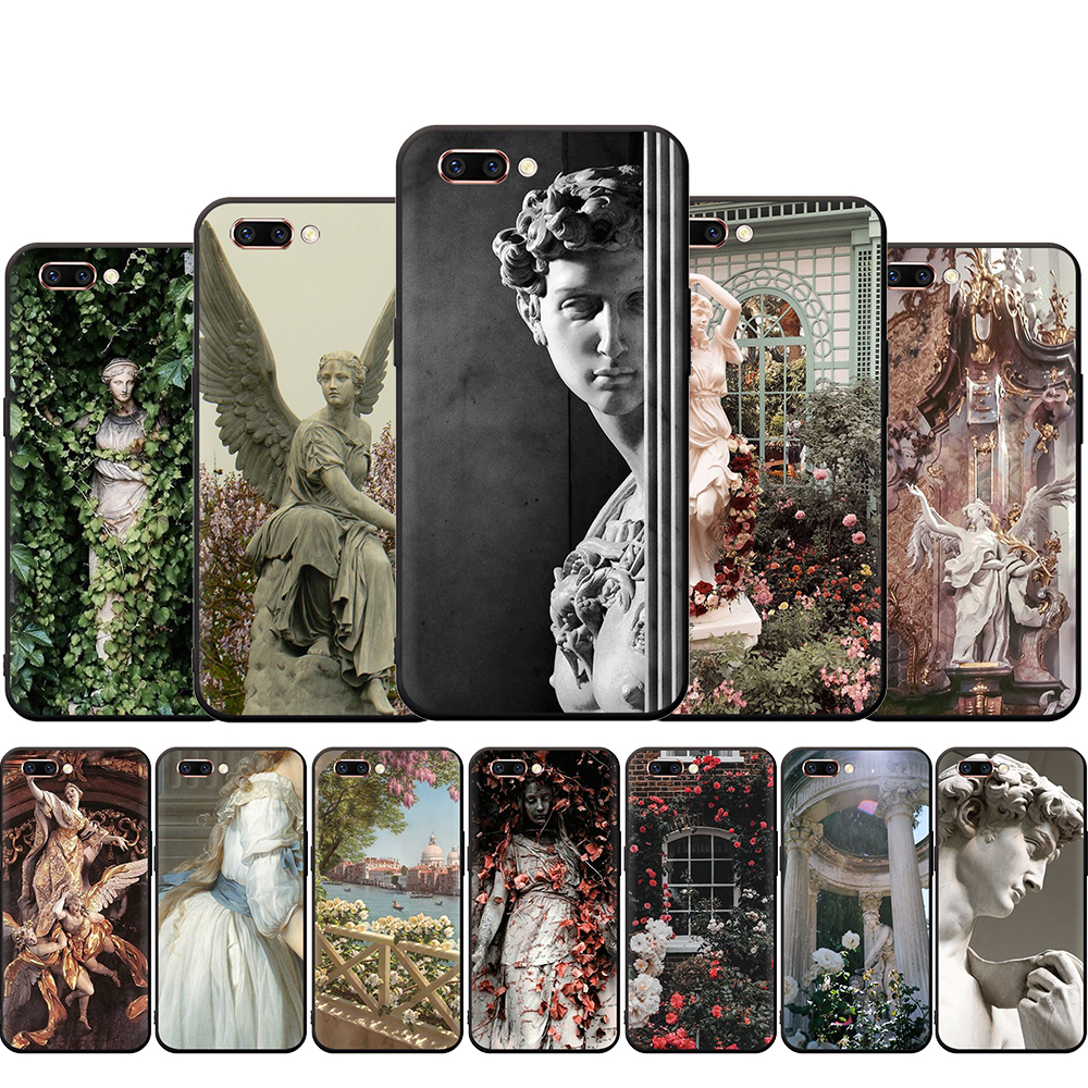 Vintage Plaster Statue David aesthetic Art soft casing for OPPO Realme