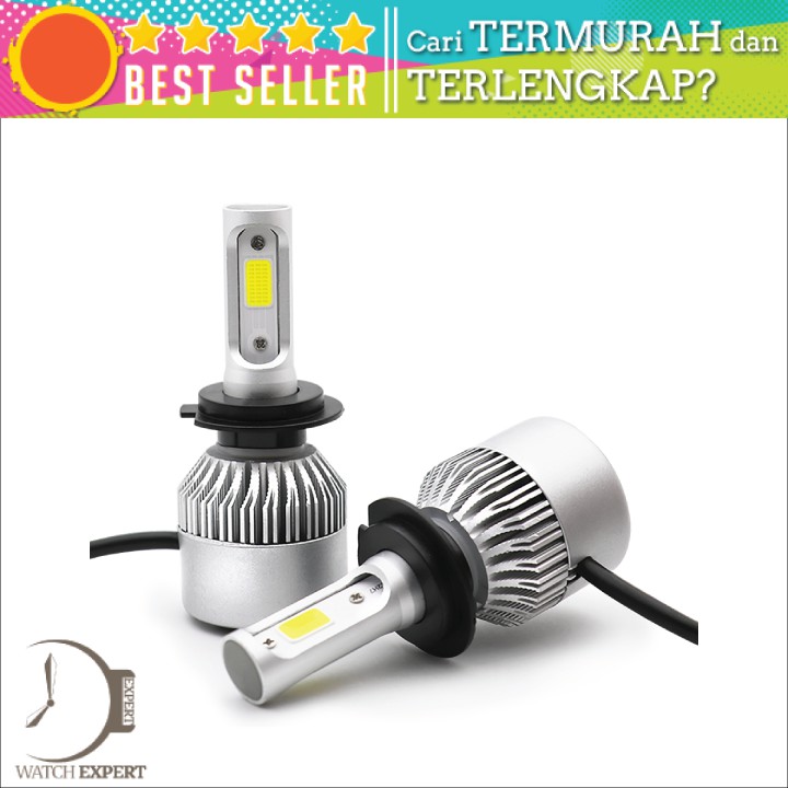 BISA COD Lampu Mobil LED COB Headlight 8000LM 2 PCS Berbagai Jenis Socket