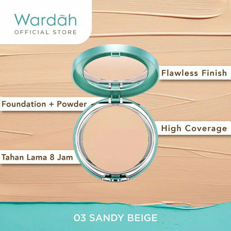 Wardah Exclusive Two Way Cake 03 Sandy Beige