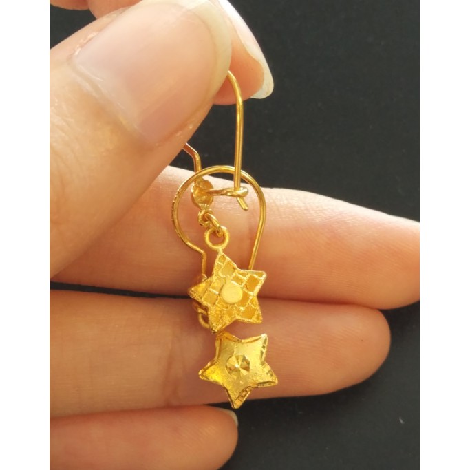 Anting Hooks Bintang Emas 70%