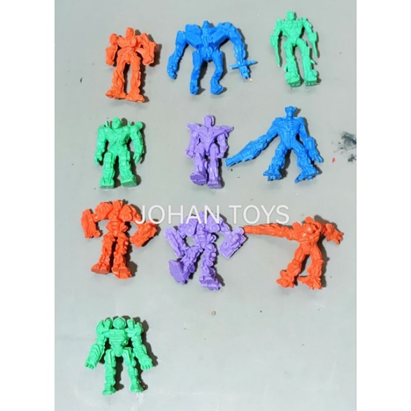 Mainan Patung Robot Transfomer Curah Karet isi (20Pcs) AAB