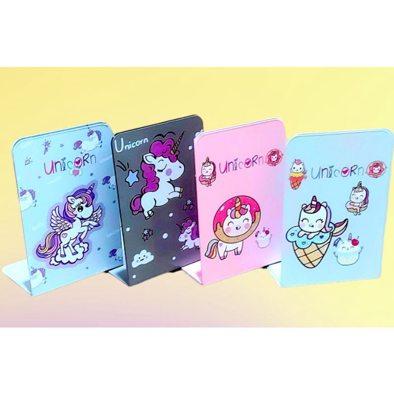 

STAND BOOK MOTIF UNICORN ISI 2 PC BAHAN BESI