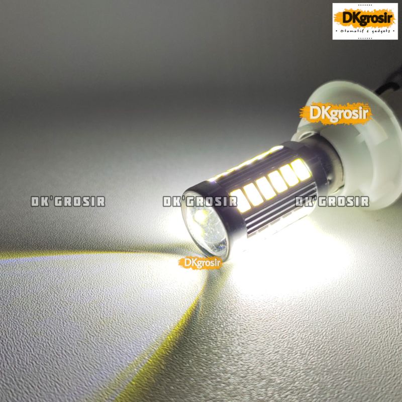 Superbright - Lampu LED Stop lamp 1157 BAY15D  33SMD - Stoprem 2 mode - senja + rem FLASH dan NON FLASH soket kaki 2-PUTIH