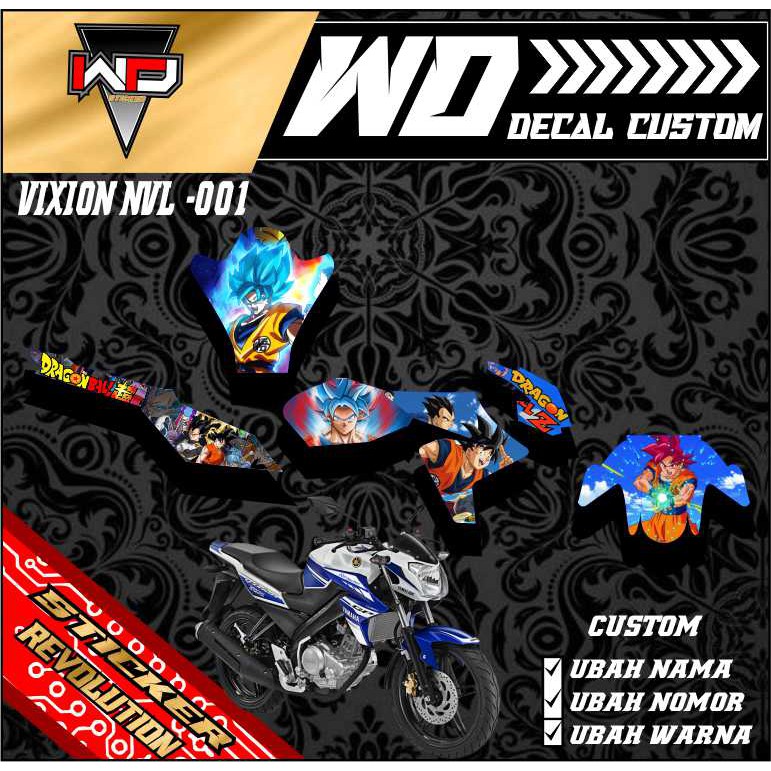 Dekal sticker vixion motif Dragon ball