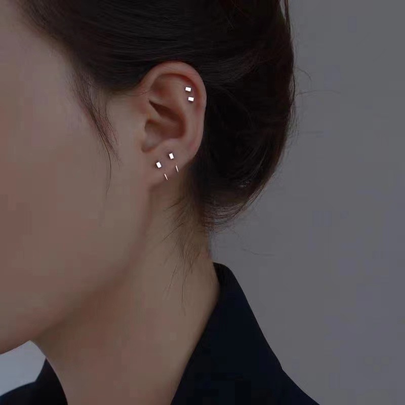 Anting Bulat Simple Warna Polos Untuk Wanita