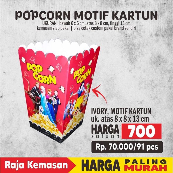 

Wrap Popcorn, Dus Popcorn, Kemasan Popcorn, Tempat Popcorn, Kotak Popcorn