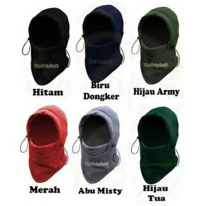 Kupluk Masker Balaclava Multifungsi Ninja Kupluk Polar 6 in 1 Full