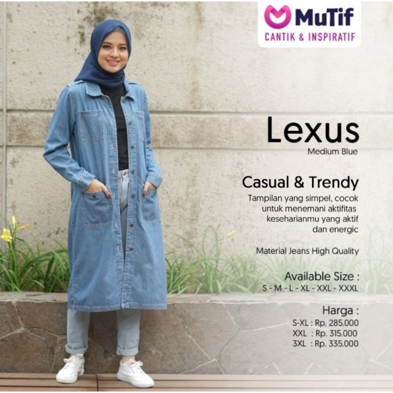 ATASAN TUNIK DENIM LEXUS © MUTIF