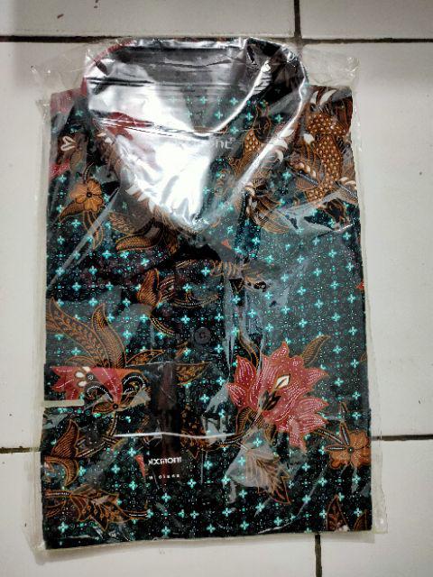 Kemeja Batik Pria Lengan Panjang Bl28 Katun Motif Modern Dixmont Semi Slimfit Premium