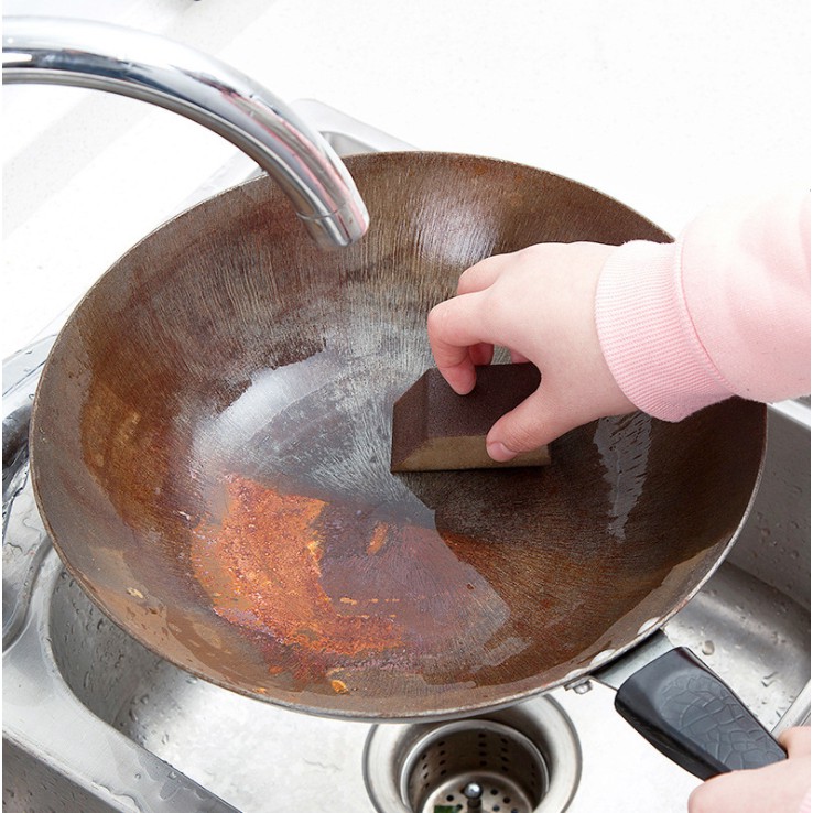 MARKAS88 Sikat Panci Nano Magic Spons Alat Pembersih Kerak Noda Wajan Brush Pembersih Alat Dapur