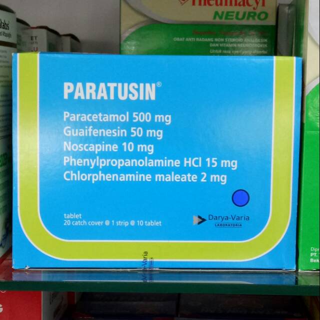 Paratusin tablet box 20 strip