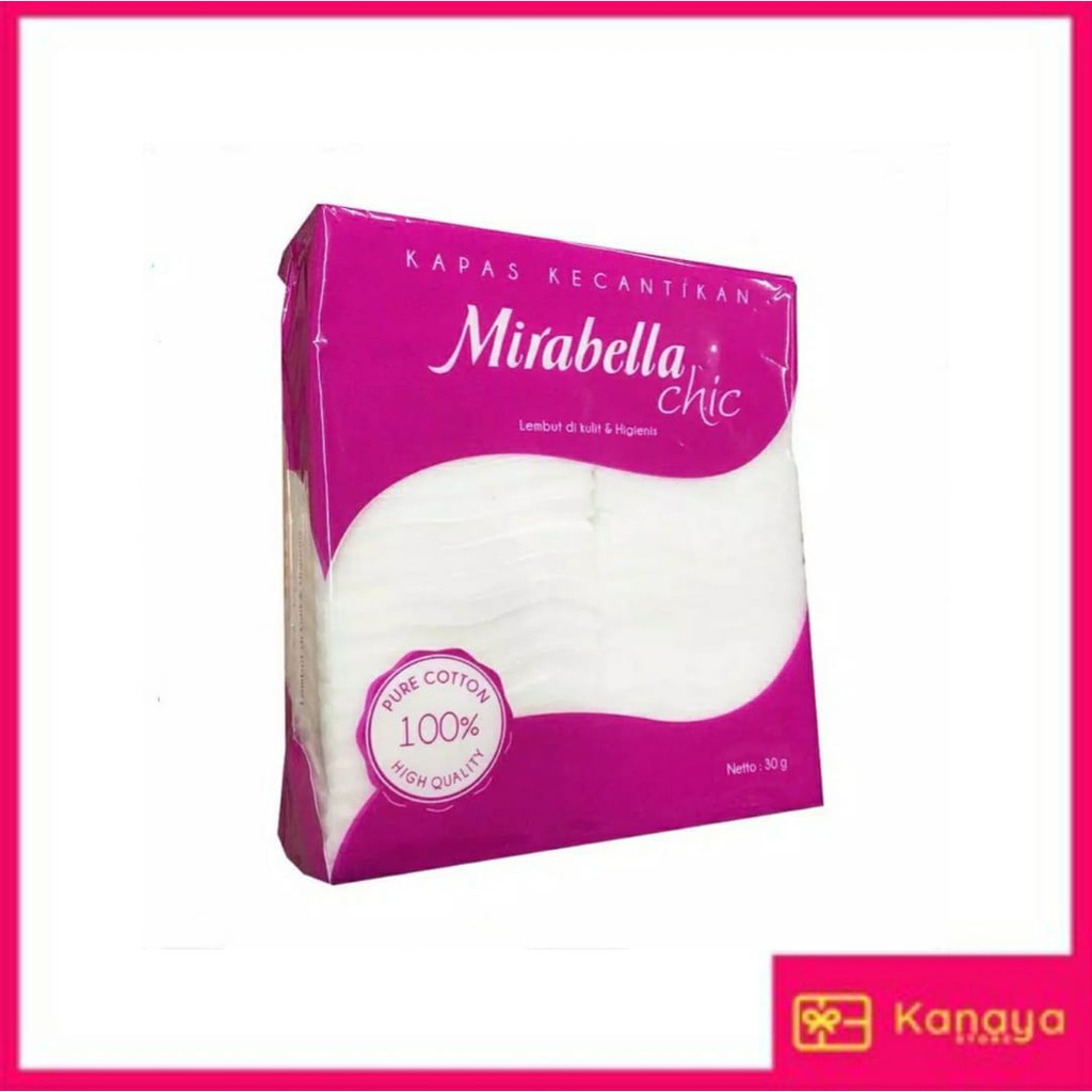 (BISA COD) Mirabella Chic Facial Cotton 30gr - Kapas Wajah