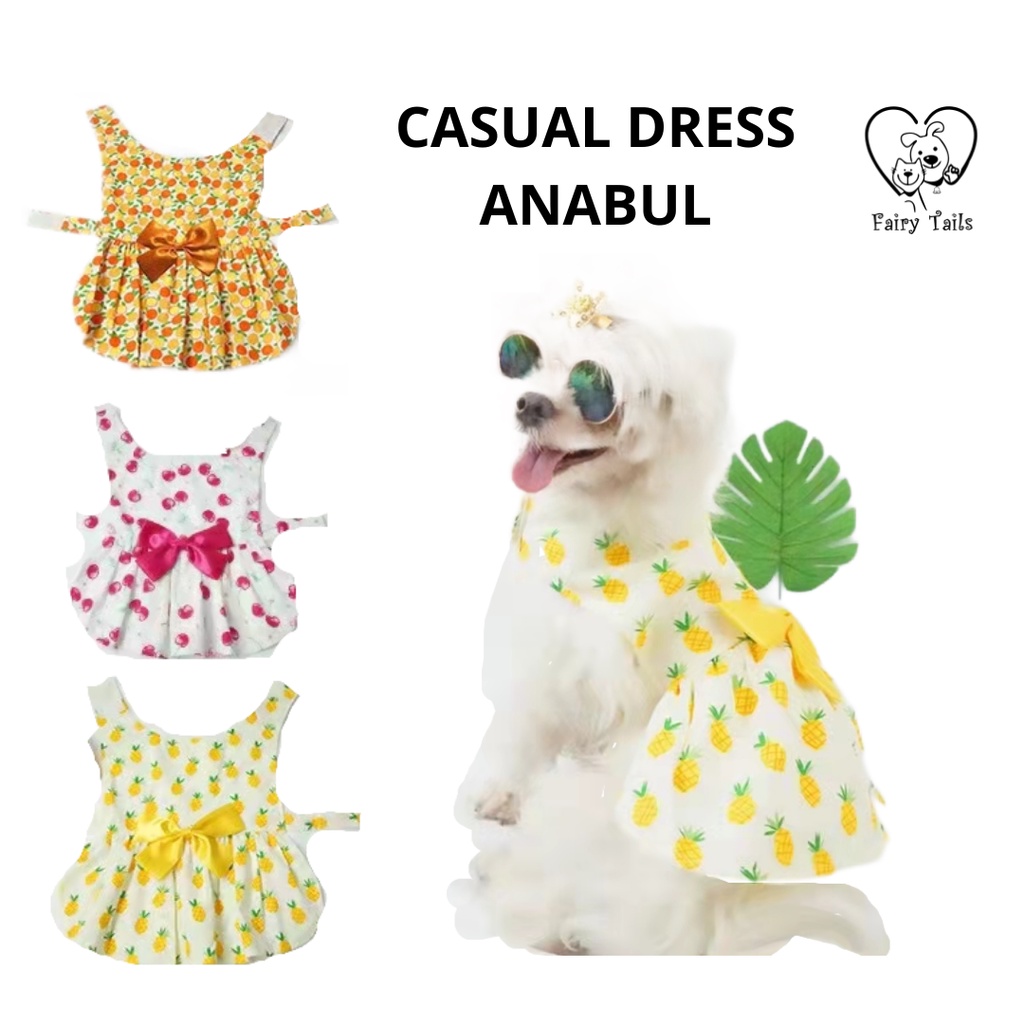 Gaun Pesta Casual Dress Princess Anabul Anjing Kucing / Party Dress Gown for Pet Dog and Cat / Clothes Baju Pakaian Anjing Kucing