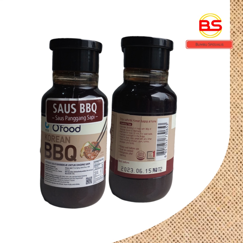 CHUNG JUNG ONE Beef bulgogi marinated / Saus BBQ Bulgogi 500 gr dan 280 gr