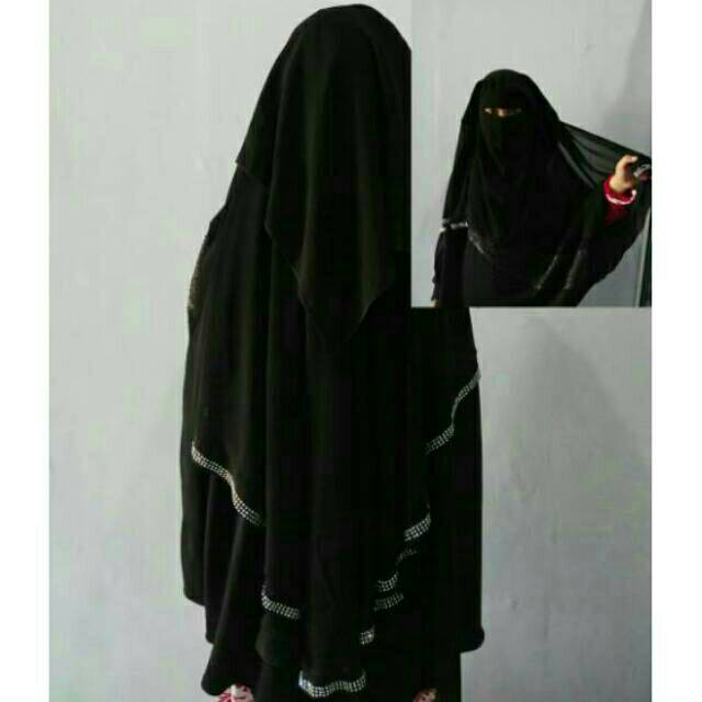 Niqop Zahra Yaman 3 Lapis/Purdah 3 Layer/Cadar Burqo Masturoh