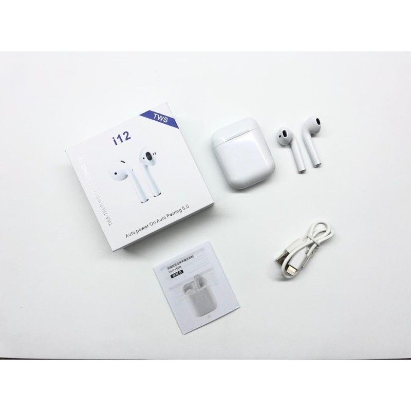 TWS Handsfree Headset Bluetooth TWS i12 Earphone Wireless