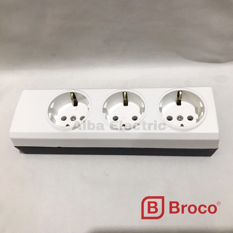 BROCO STOP KONTAK 3 LUBANG TANPA KABEL