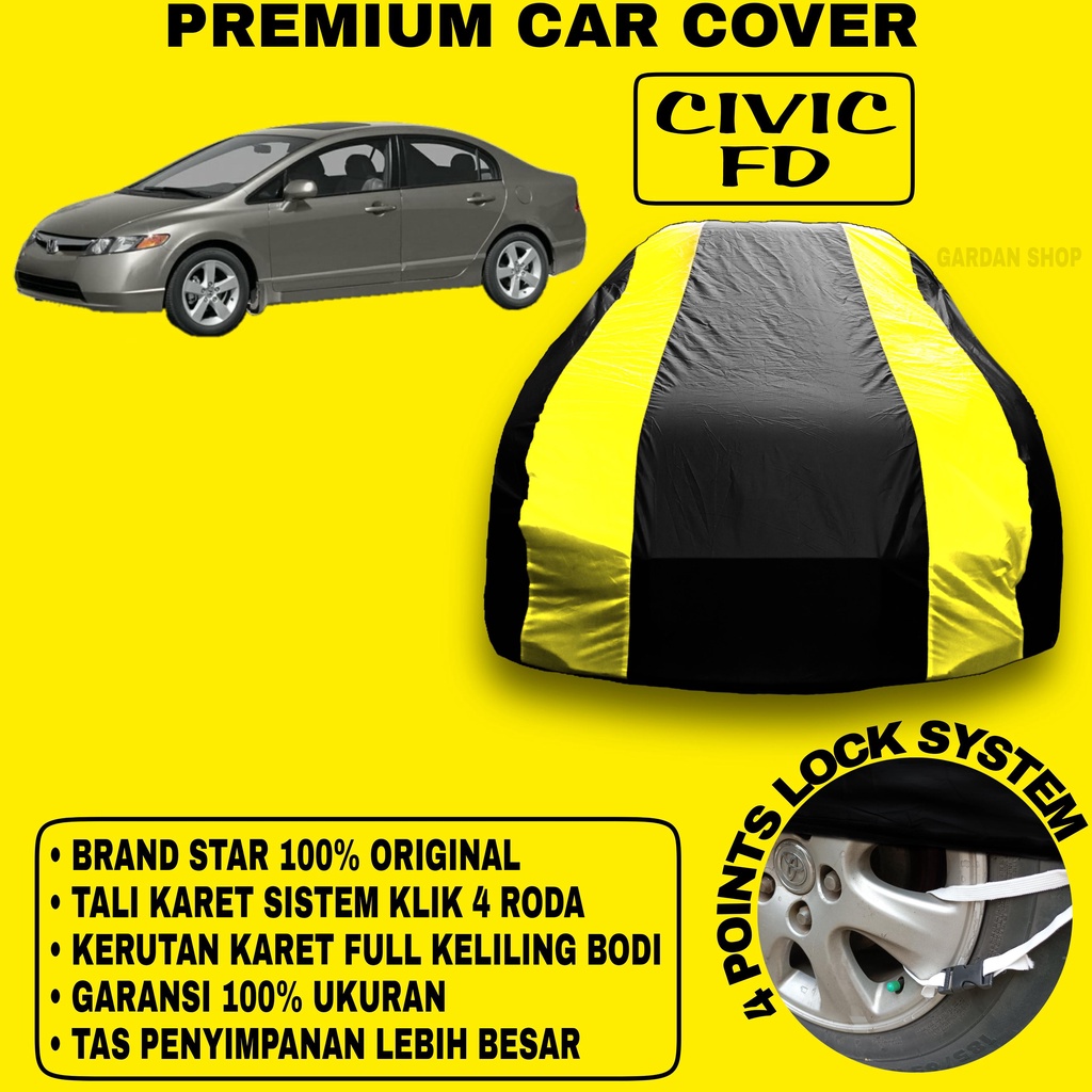 Body Cover CIVIC FD Sarung Strip KUNING Penutup Pelindung Bodi Mobil Civic Fd PREMIUM