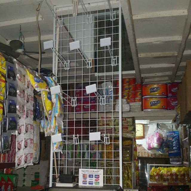 Wiremesh 50x150cm + H5 Wall Putih Kawat Ram Dinding Wire Grid