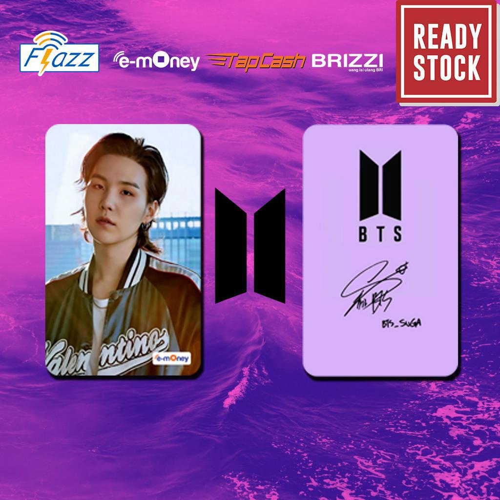 Emoney mandiri flazz bca gen 2 brizzi tapcash custom BTS MEMBER SIGNATURE kartu e toll free edit 1 sisi atau 2 sisi cocok untuk komunitas dan souvenir