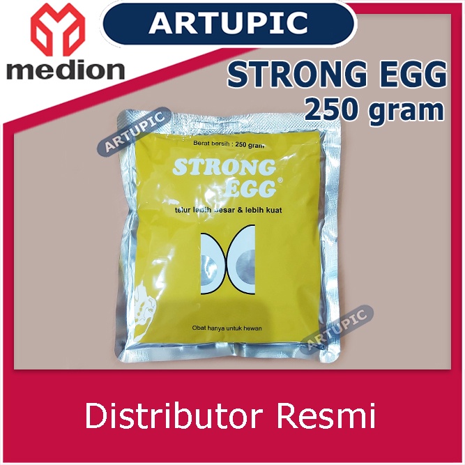 Strong Egg 250 gram Peningkat Produksi Berat Telur lebih besar dan kuat Medion Artupic