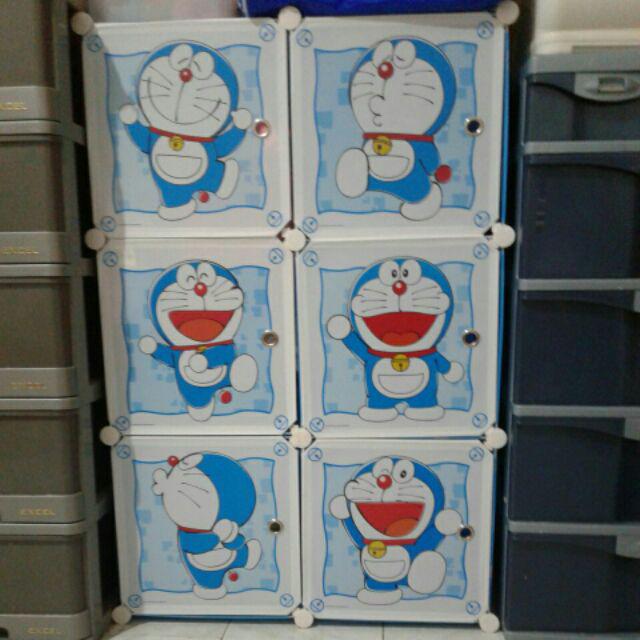 LEMARI BAJU ANAK 6 PINTU PLASTIK ANTI AIR KARTUN KABINET LEMARI BAJU ANAK 6 PINTU PLASTIK ANTI AIR KARTUN KABINET