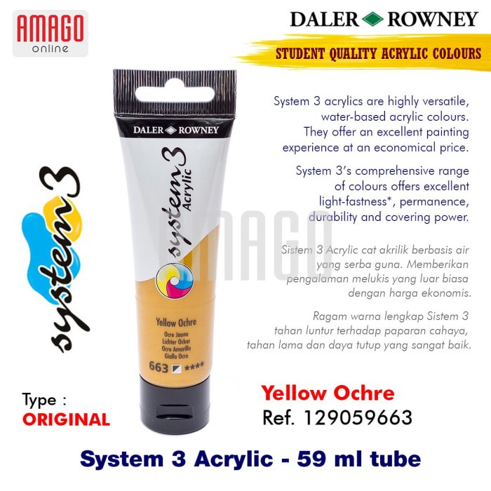 

Eklusif Daler-Rowney - System 3 Acrylic 59 Ml - Yellow Ochre - 129059663 Sale!!!