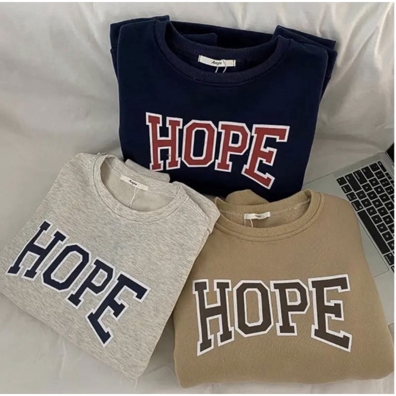 SWEATER CREWNECK HOPE BAHAN FLEECE