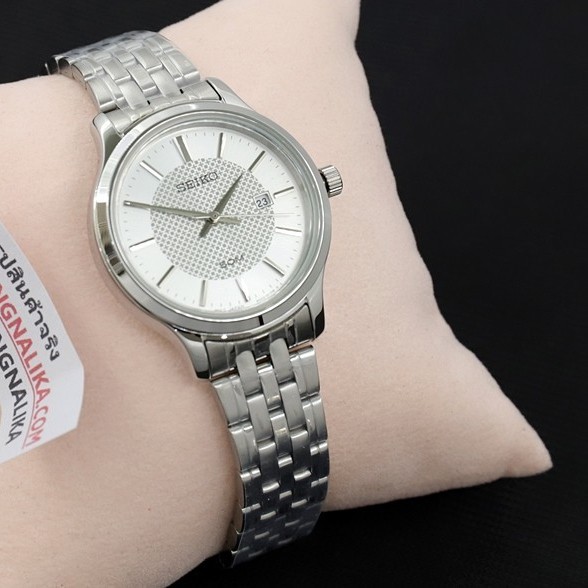 Seiko Ladies SUR653P1 Quartz Silver White - Jam Tangan Wanita SUR653