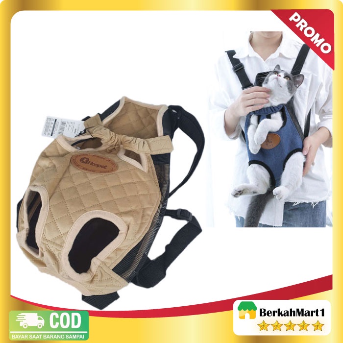 Hoopet Tas Ransel Backpack Hewan Anjing Kucing Pet Carrier Size L - HY-2041 - Yellow