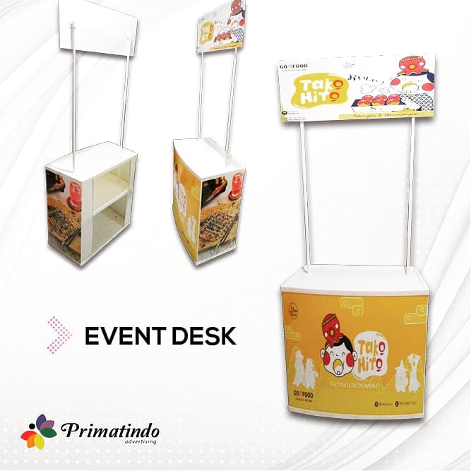 Jual Termurah Event Desk Meja Promosi Meja Jualan Booth Pvc Termasuk Print Stiker 0486