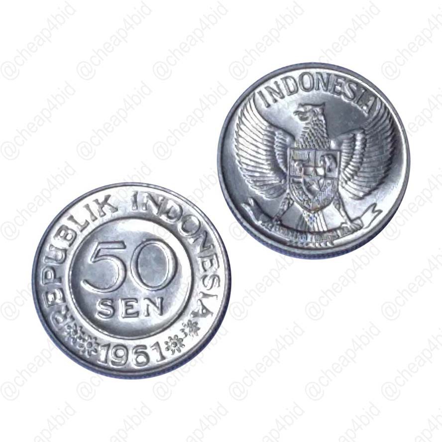 KOIN 50 SEN 1961 'GARUDA PANCASILA'  - 1 KEPING / BIJI