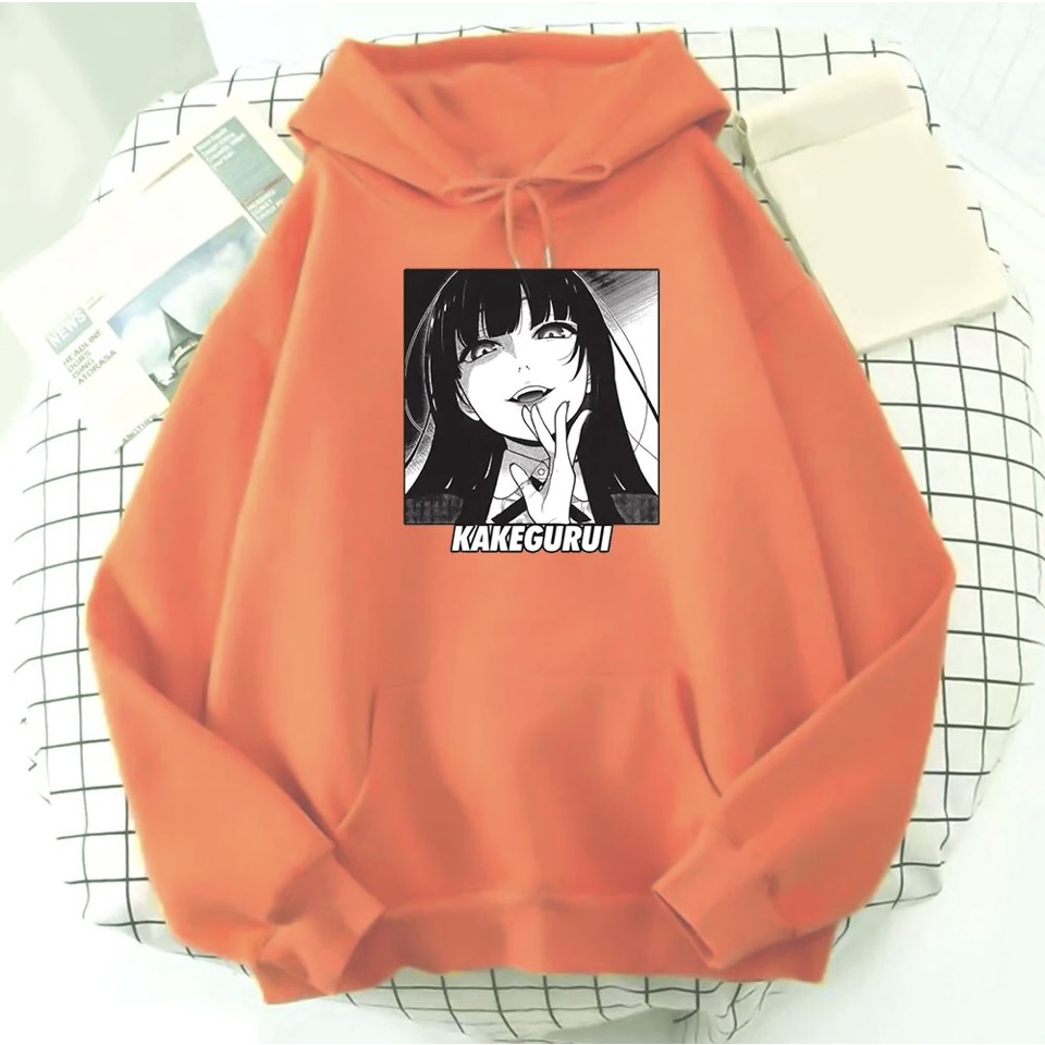 Kakegurui Anime women Jumper Hoodie II Sweater Hoodie Anime II Sweter Oblong Topi II SIZE M - XL ( Pria &amp; Wanita / Anak &amp; Dewasa )