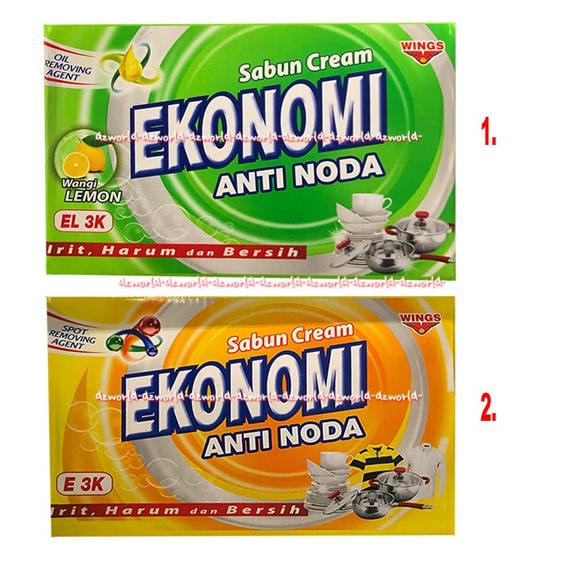 Wings Sabun Cream Ekonomi 3Kg Anti Noda Sabun Krim Colek Cream Soaps Sabun Cuci Baju Pakaian Piring Wing