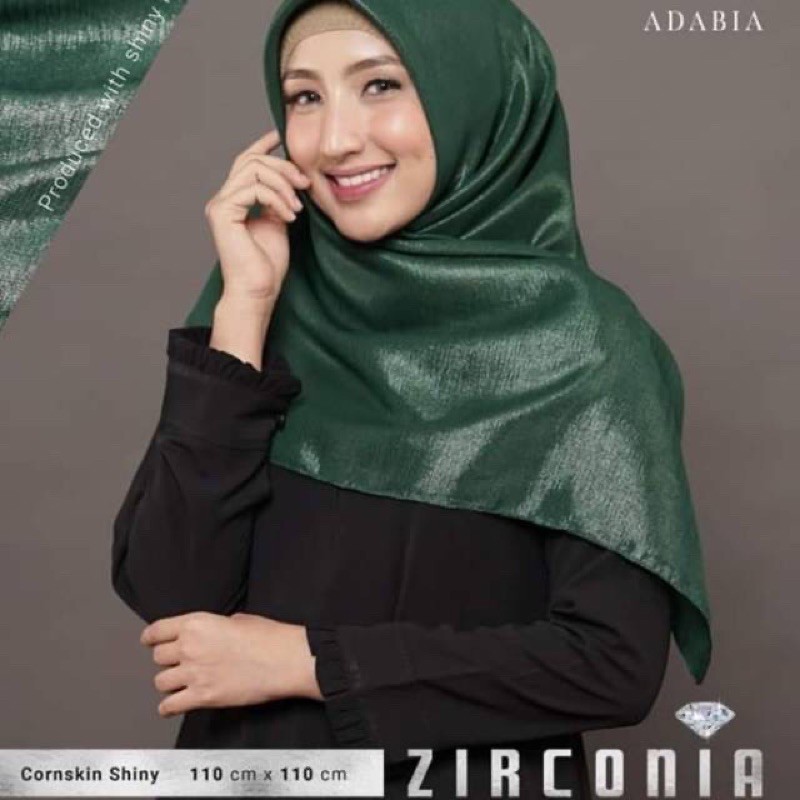 Hijab segiempat - Jilbab Polos - Cornskin Shiny - Zirconia Adabia - Adabia Mufler