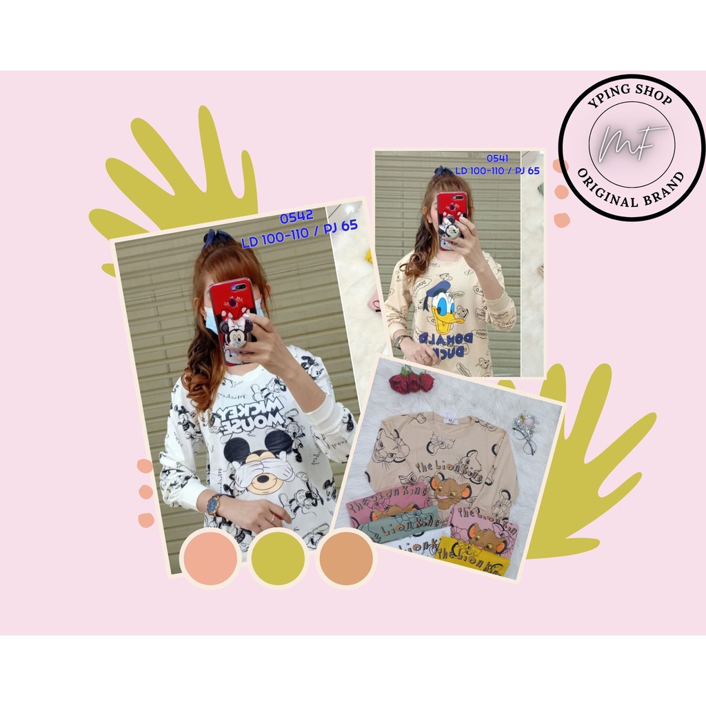 kaos import wanita/kaos wanita/kaos rajut/kaos lengan panjang - MF