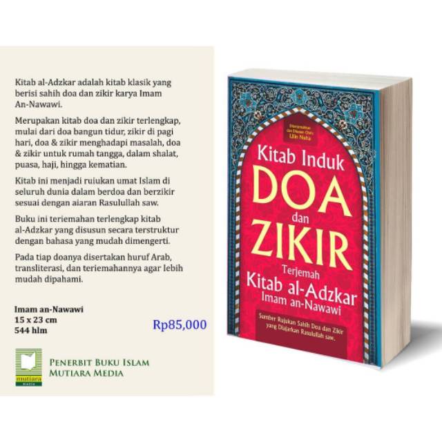 Kitab Induk Doa Dan Zikir Terjemah Kitab Al Adzkar Imam An Nawawi Shopee Indonesia