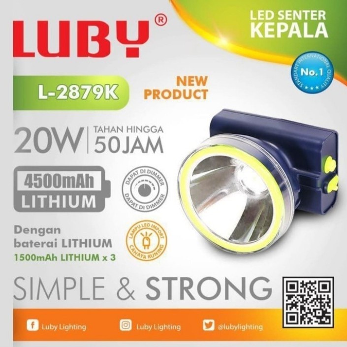 COD SENTER KEPALA LUBY L-2879 SENTER LET 20 WATT L-2879