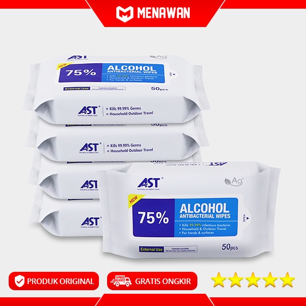 Tissue Basah Alkohol Tisu Antiseptic 75% Alcohol 50 Wipes Original